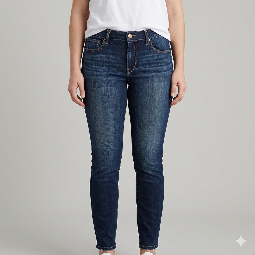 Talbots Woman Straight Leg Jeans‎ Womens 16W Blue Stretch Denim EUC